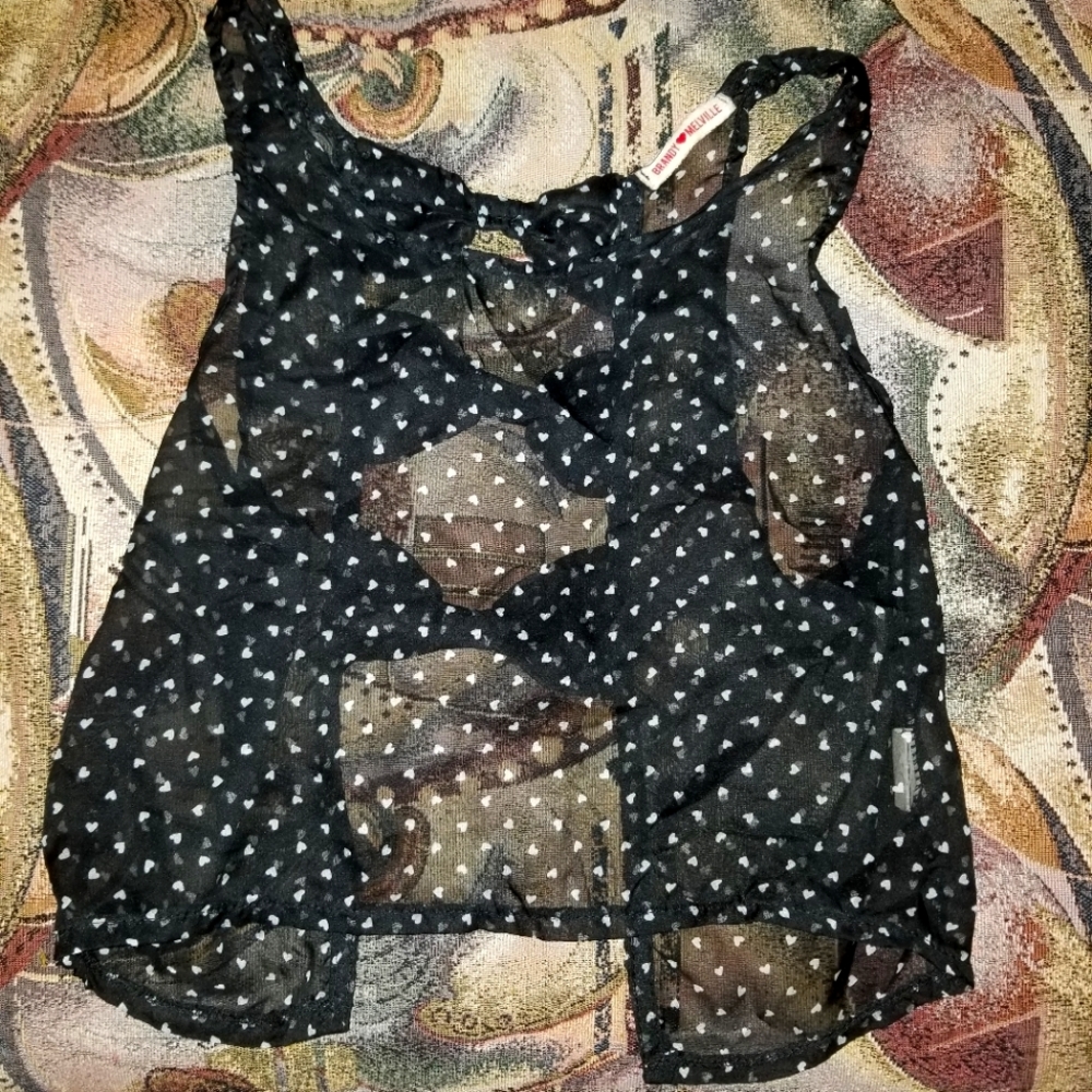 Crop top with bows on back